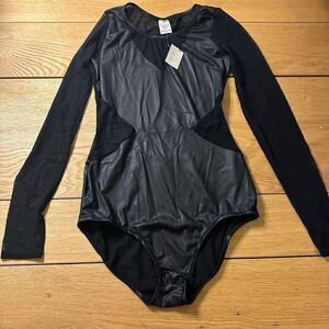 NWT pleather faux leather bodysuit small